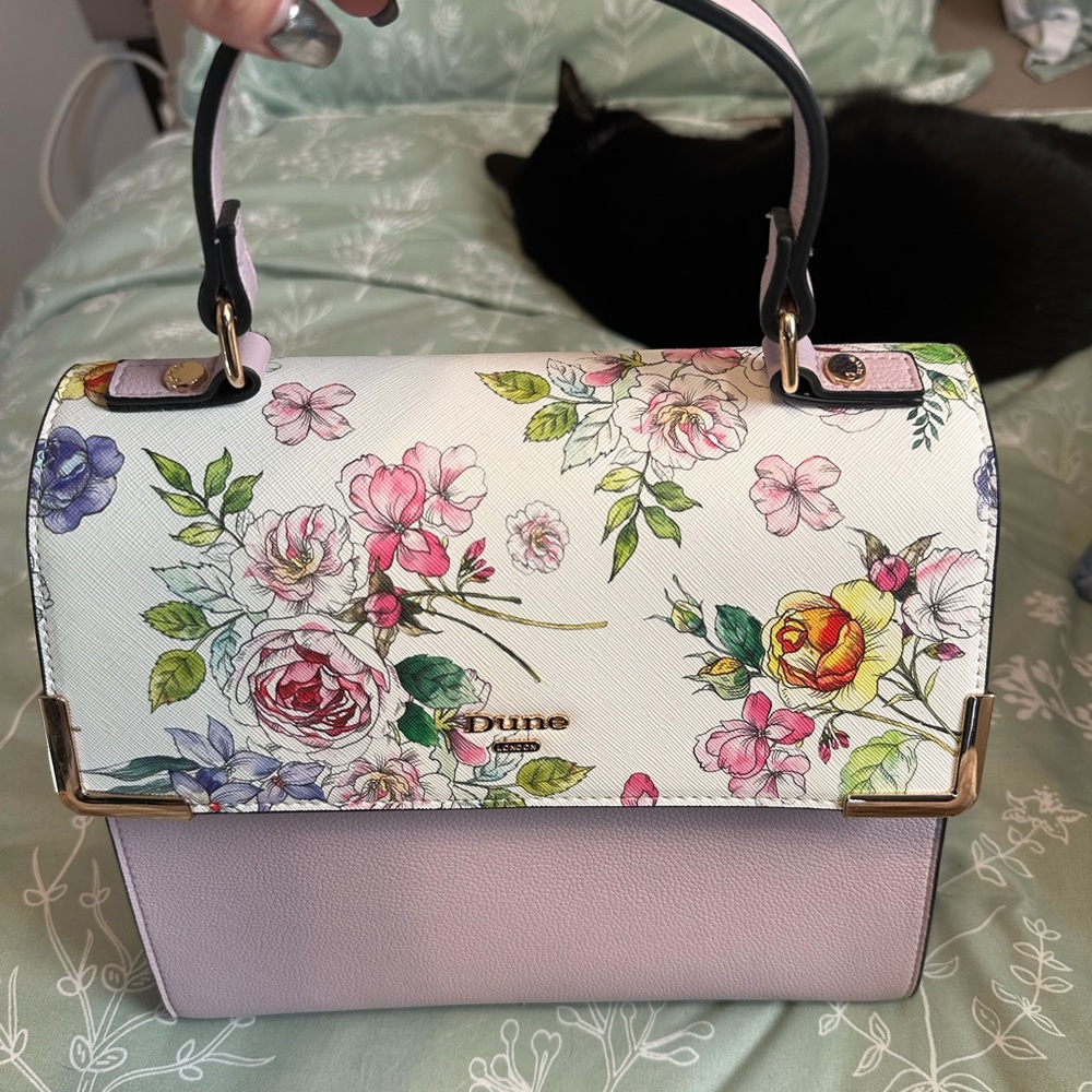 Pink and white Dune handbag